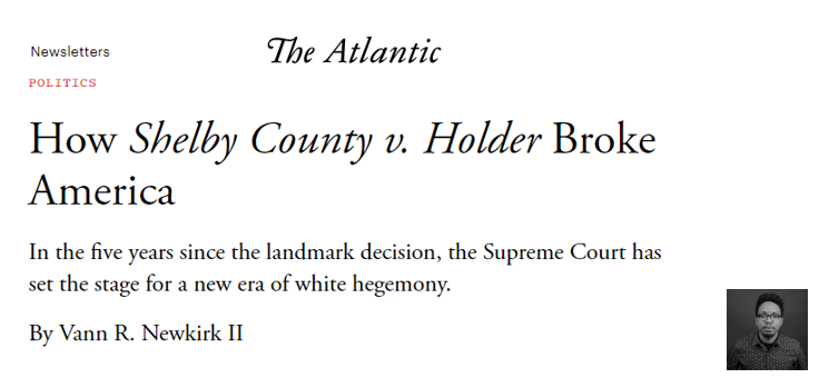 Screenshot of Atlantic Article on Shelby County v. Holder