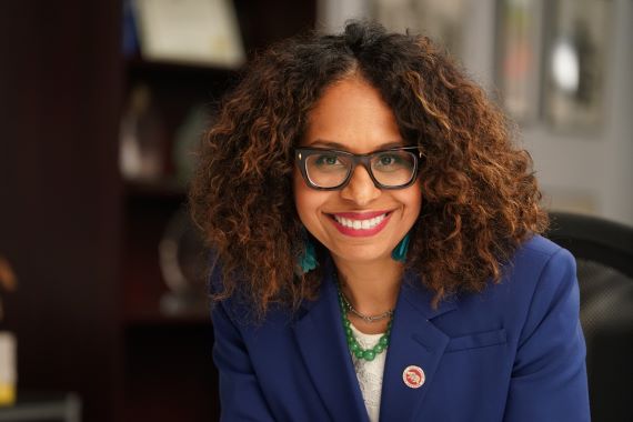 Portrait of Representative Sydney Kamlager-Dove.