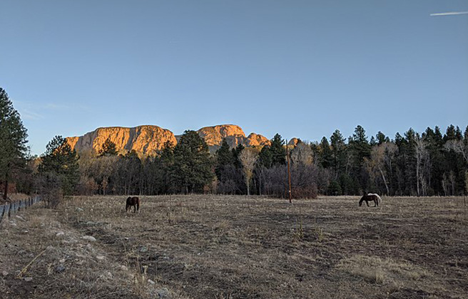 A landscape in New Mexico.