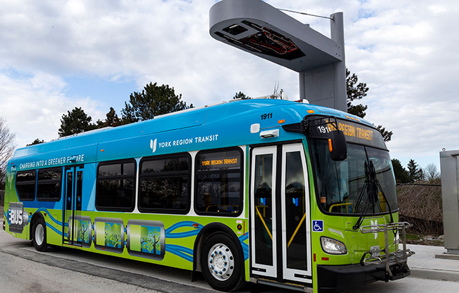 York Region launching its first electric buses from Newmarket Terminal.