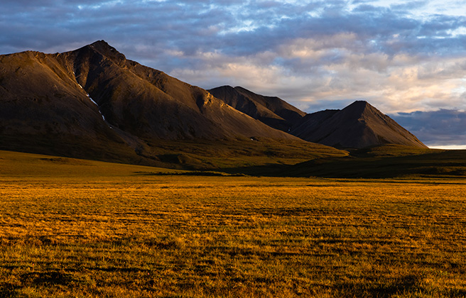 Brooks Range mountains in Alaska.