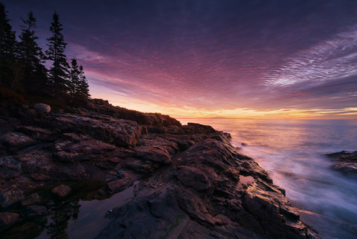 Sunset at Acadia National Park.