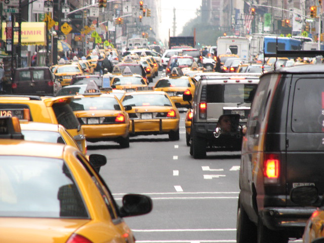 Traffic in New York City.