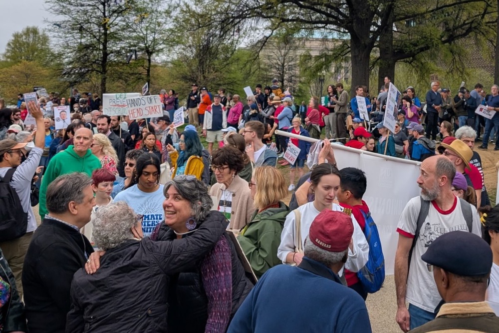 Protesters gather in the streets of Washington D.C.