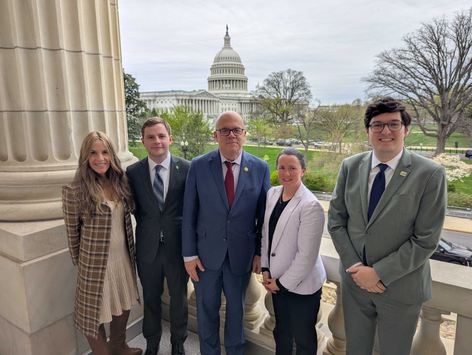 Representative McGovern and LCV and CVM staff in front of the Capitol