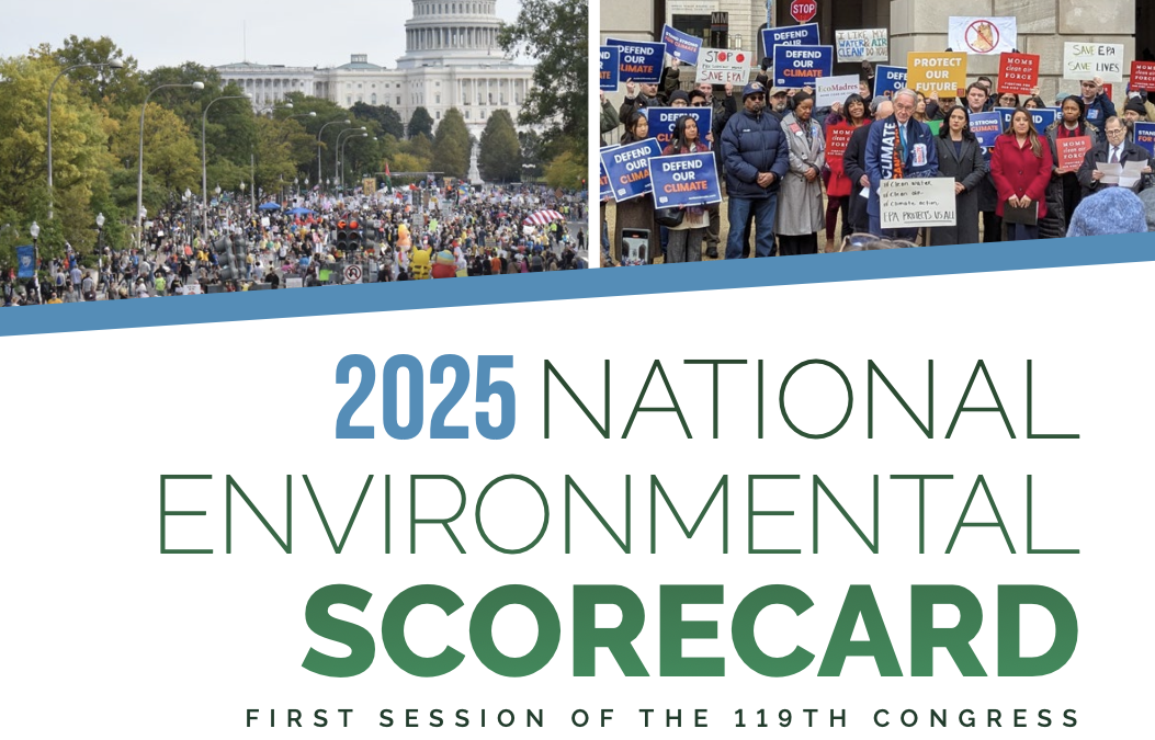 Cover of the LCV National Environmental Scorecard that scores members of Congress based on their environmental voting record.